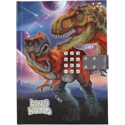 Shiba-13581 Dino World - Journal Intime Avec Code Chiffré Et Son, Livre En Bleu Et Violet, Avec Motif -T-Rex Et 192 Pages Lignées[26