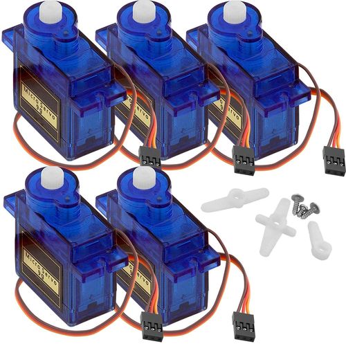 SHIBA-5 x Micro Servo Motor 9G compatible avec SG90 pour RC Robot Hélicoptère/Avion compatible avec Arduino et Raspberry Pi Inclua[3