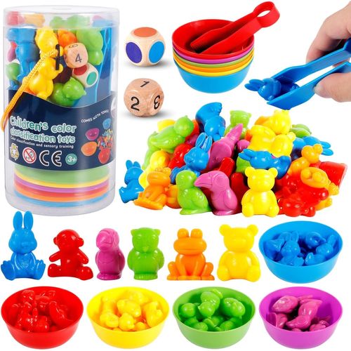 Shiba-Jeux Montessori 2 3 4 5 Ans, Montessori-47 Pièces Comptage Des Animaux Ferme Jouets Éducatifs, Activites Manuelles Pour Enfa[3