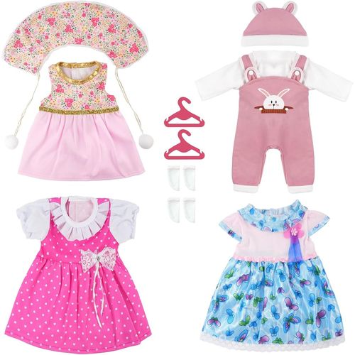 Shiba-Vêtements De Poupée,Lot De 4 Robe De Poupée Accessoires Pour Poupées Vêtements De Poupée 14-18"",Taille 35-45 Cm Pour Poupées[3