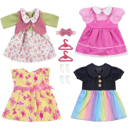 Shiba-Vêtements De Poupée,Lot De 4 Robe De Poupée Accessoires Pour Poupées Vêtements De Poupée 14-18"",Taille 35-45 Cm Pour Poupées[3