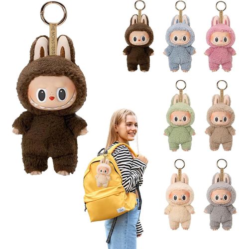 SHIBA-Labubu Keychain, 17CM Labubu Peluche Porte-Clé, Labubu Monster Keychain, Labubu Pendentif, Labubu Peluche, Labubu Figure Dol[2
