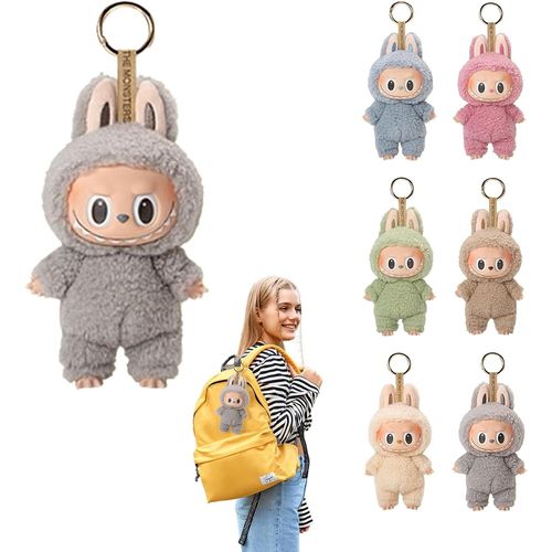SHIBA-Labubu Keychain, 17CM Labubu Peluche Porte-Clé, Labubu Monster Keychain, Labubu Pendentif, Labubu Peluche, Labubu Figure Dol[2