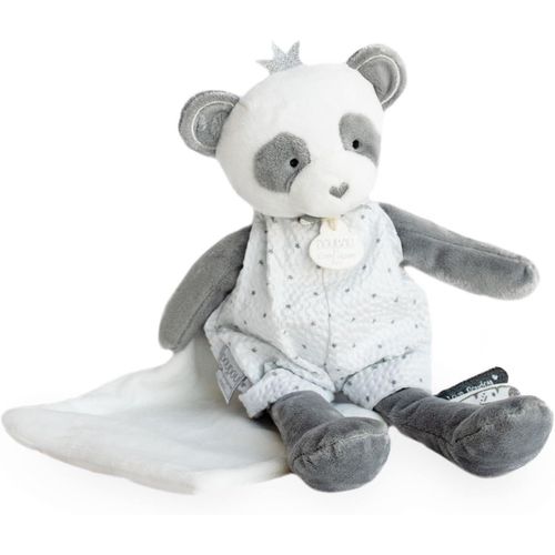 SHIBA-- Peluche Panda Avec Doudou Mouchoir - 28 cm - Blanc/Noir- Attrape Rêve - DC3544[3630]
