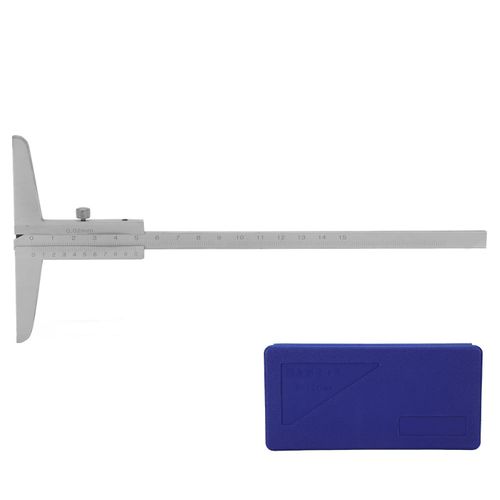Pied à coulisse de profondeur 0 à 150 mm, jauge de précision de 0,02 mm, règle d'instrument, outil de mesure de profondeur
