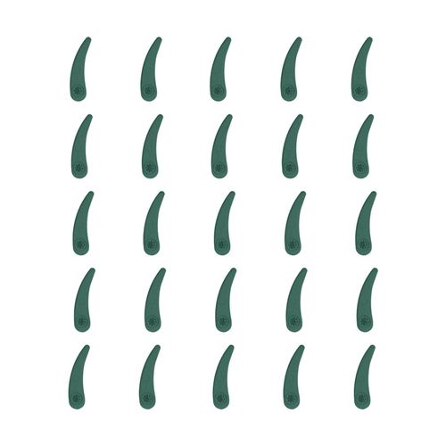 Lame de tondeuse en plastique, couleur Durable, lame de tonte en plastique pour tondeuse à gazon domestique, noir vert, 25 pièces