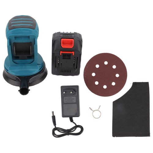 Ponceuse orbitale sans fil 125 mm avec batterie rechargeable, ponceuse à 3 vitesses