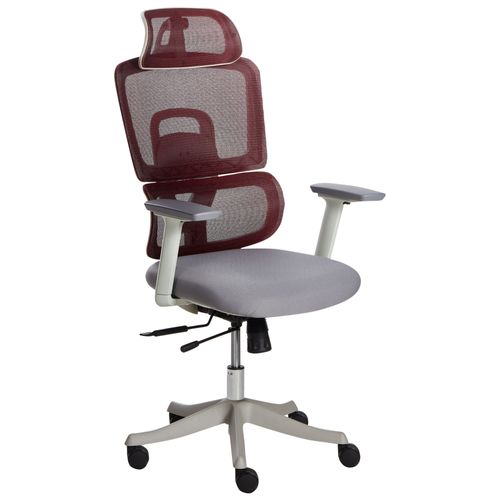 Chaise De Bureau Ally Tissu Rouge Foncé