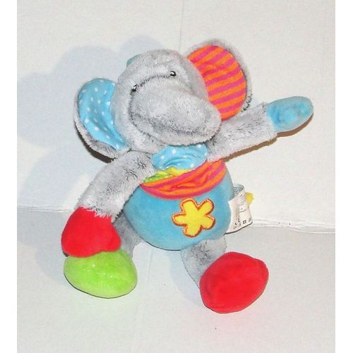 Doudou Elephant Musical Coloré Zd Trading Zdt