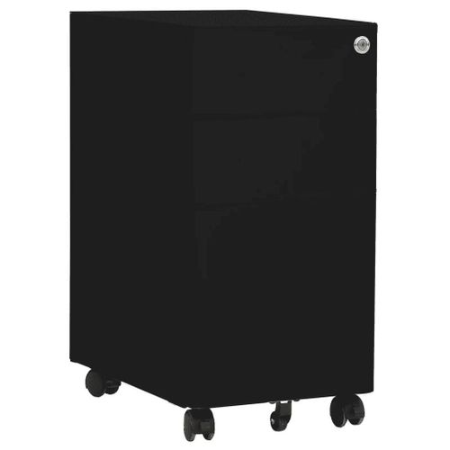 Classeur Mobile Noir 30x45x59 Cm Acier