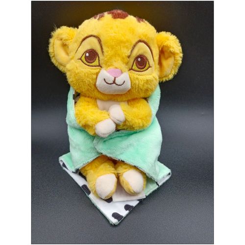 Disney Simba Le Lion Peluche Couverture Vert Jaune Feuille