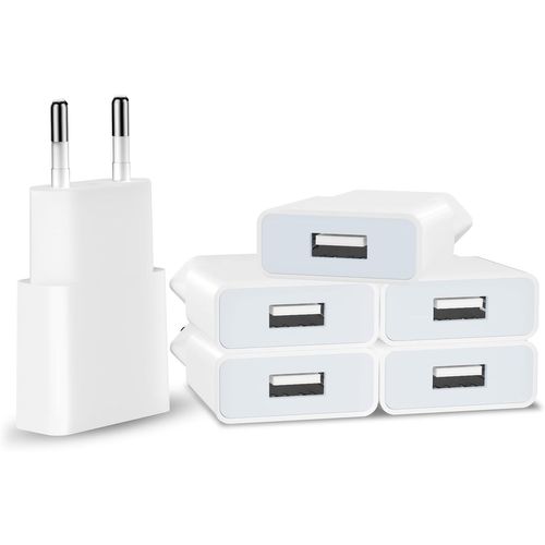 Chargeur Usb 5v / 1a 6pack Mini Usb Mural Chargeur Secteur Usb Adaptateur De Pr Universel Compatible Avec Iphone Apple, Samsung, Nexus, Nokia, Huawei, Xiaomi, Htc, , Lg¿Tablettes, Mp3
