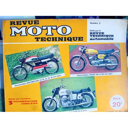 Revue Moto Technique Motobecane Suzuki Moto Guzzi 2e Trimestre 1972