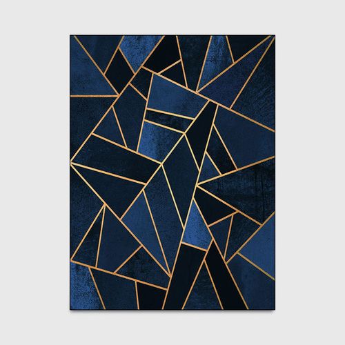 Zengowrd Tapis De Sol, Style Moderne, Lignes Géométriques Bleues Et Noires, Tapis De Sol De Cuisine 40x120cm