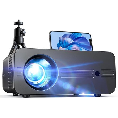 GOUTS ET COULEURSVideoprojecteur 5G Wifi Bluetooth, 13000 Lumens Full Hd 1080P Natif 4K Supportée, Rétroprojecteur Mini Portable Home Cinéma Pour Ios Android Ps5 Hdmi Usb Firestick (Avec Trépied)