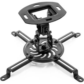 GOUTS ET COULEURSUniversel Support Plafond Pour Vidéoprojecteur - Inclinable +-15° Pivote À 360° Charge Jusqu¿À 13,5Kg Conduit De Câble - Blanc