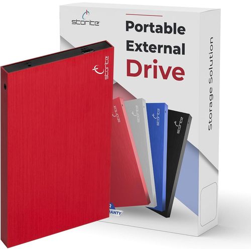 GOUTS ET COULEURSDisque Dur Externe Portable Usb 2.0 500Go, Stockage De Sauvegarde, Transfert De Données Rapide, Disque Dur Compatible Avec Mac/Ordinateur Portable/Ordinateur De Bureau (Rouge)