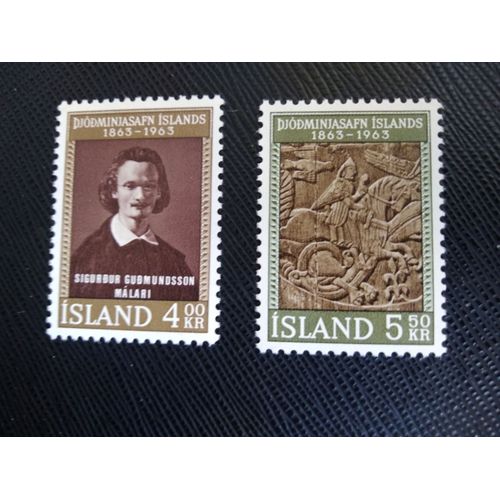 Timbre Islande Y T 323 - 324 Série : Musée National 1963 (040509 )