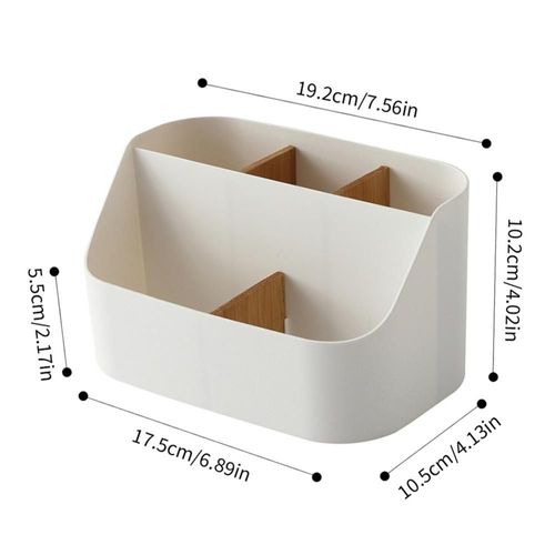 Boîte De Rangement De Bureau,Boîte De Fournitures De Bureau,Maquillage,Cosmétiques,Organisateur De Bureau,Boîte De Séparation De Rangement En Plastique Pour Bureau Et Salon - Type White #A