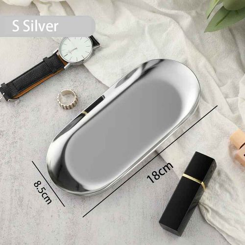 Ins Wind-Escalier À Bijoux En Acier Inoxydable Pour Filles,Jules,Cosmétiques Ménagers,Multi-Forme,Usages En Métal,Rangement,Stock - Type Silver S