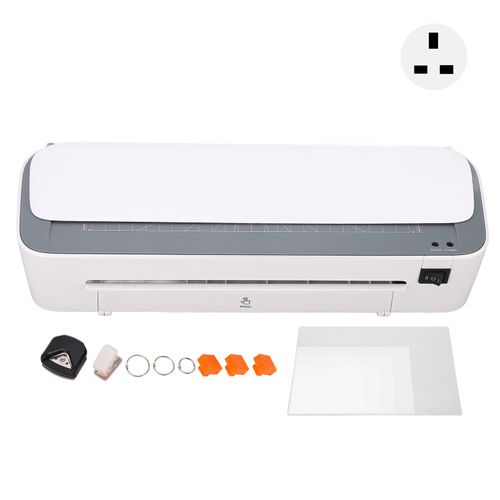 Machine à Plastifier A4 De Bureau, Plastification Thermique à Chaud Et à Froid Avec Coupe-Papier, Arrondi D'angle Pour Bureau, éCole, Entreprise, Prise Britannique 220-240v 280w