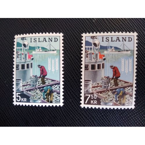 Timbre Islande Y T 325 - 326 Série : Contre La Faim 1963 (040509 )