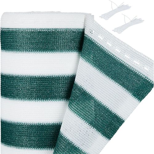 Brise-Vue, Paravent Clôtures 1,2x 30 M, Rambardes, Anti-Uv, Résistant Aux Intempéries, Pe-Hd, Vert-Blanc