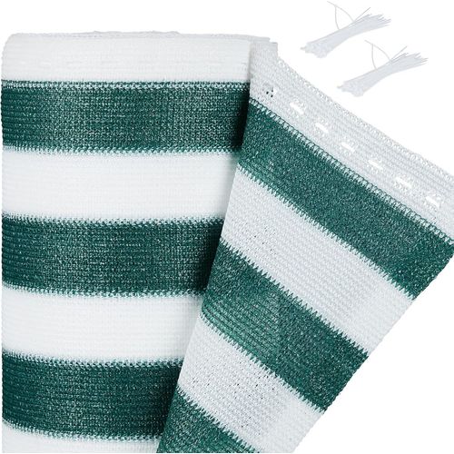 Brise-Vue, Paravent Clôtures, 1,5 X 20 M, Rambardes, Anti-Uv, Résistant Aux Intempéries, Pe-Hd, Vert-Blanc