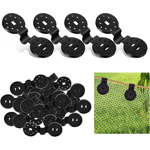 60 PCS Clips de Fixation Anti-UV pour Brise-vue et Pare-soleil de Jardin - ?illets Spéciaux pour Toile de Clôture, Filet d'Ombrage et Tissu Coupe-Vent