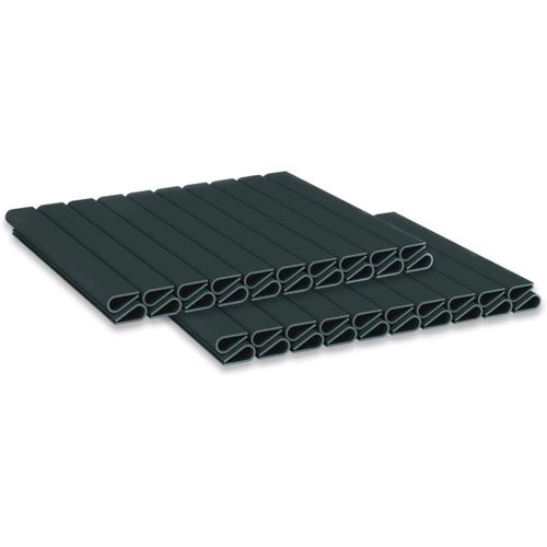 Clips de fixation pour bandes brise-vue - Brise-vue / protection contre le vent pour jardin et clôture - Clôture double fil - Pour Basic Line - 40 pièces - Anthracite - RAL 7016