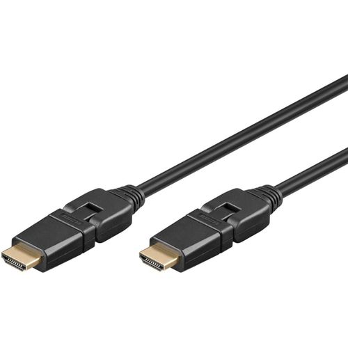 Goobay Câble HDMI 360° haute vitesse connecteurs pivotant 2 m