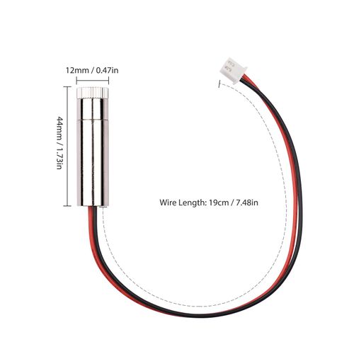 Localisateur de ligne laser rouge 650 nm 250 mW, tête laser, module de mise au point de graveur CNC, localisateur de rayon laser, longueur focale réglable, gravure laser, pièce de bricolage, ligne horizontale et verticale, point laser