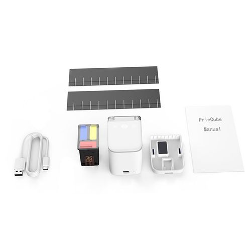 Imprimante portable Mini imprimante à jet d'encre portable Imprimante de codes à barres couleur 1200 dpi avec cartouche d'encre APP pour étiquette de code de numéro de texte personnalisée
