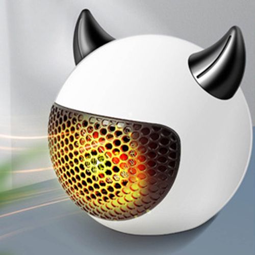 Mini radiateur électrique à chauffage rapide, 220V, température constante, mignon, en forme de diable, Compact, Portable, chauffe-espace, blanc, prise CN