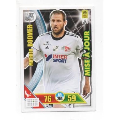 13 Bis - Mathieu Bodmer -Amiens -Mise A Jour- Défenseur- Panini- Adrenalyn 2017 / 2018