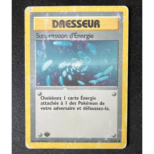 Pokemon Suppression D¿Énergie Set De Base Édition 1 Français