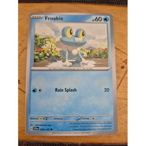 Carte Pokémon Froakie 039/142 -- Grenousse