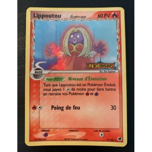 Pokémon Lippoutou 17 / 101 Holo Reverse Ex Île Des Dragons