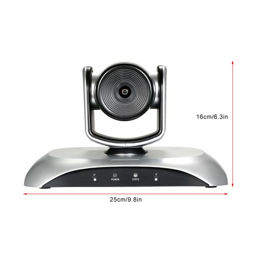 Caméra de vidéoconférence HD 1080P Zoom optique 3X Webcam grand angle prise en charge H.264 Compression dure Rotation 355¡ã Plug & Play avec télécommande pour les réunions vidéo Formation Enseignement