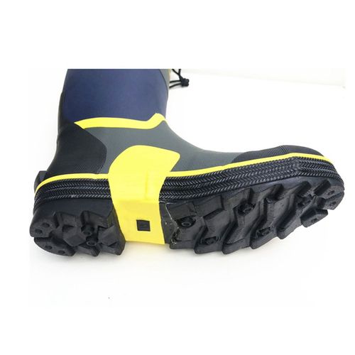 Bottes En Caoutchouc Avec Semelle En Acier, Chaussures De Pluie ImperméAbles, Couvre-Chaussures De Travail Pour L'extéRieur, Bleu Gris Jaune Hh025 L Pour Taille 41-42