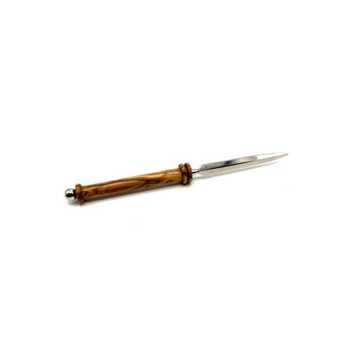 Coupe-Papier Silver Cut Avec Manche En Bois D'Olivier
