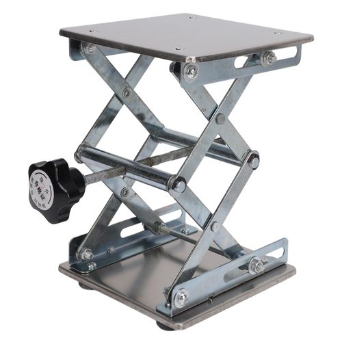Support de cric de laboratoire à ciseaux en acier inoxydable, plate-forme de levage scientifique extensible de 6x6 pouces