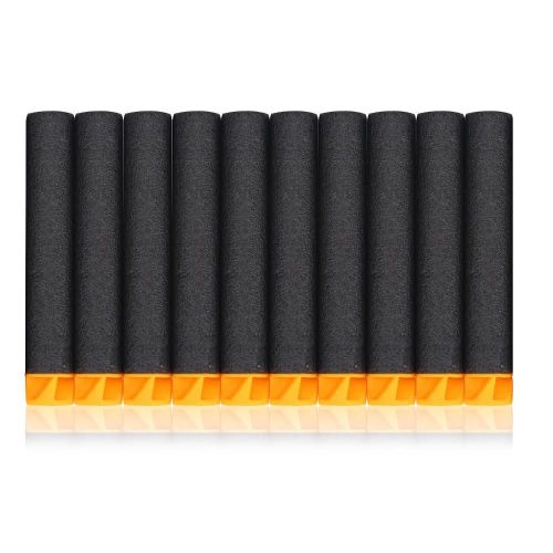 400pcs 7.2cm Soft Safety Eva Foam Refill Bullets Fléchettes Pour Enfants Toy Gun (Noir)