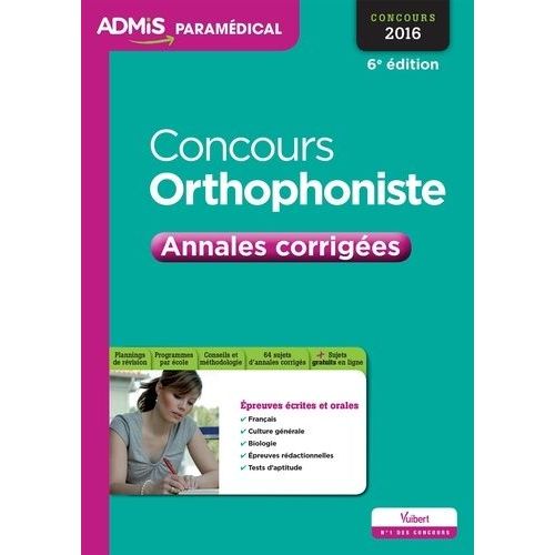Concours Orthophoniste - Annales Corrigées