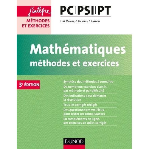 Mathématiques Pc-Psi-Pt - Méthodes Et Exercices