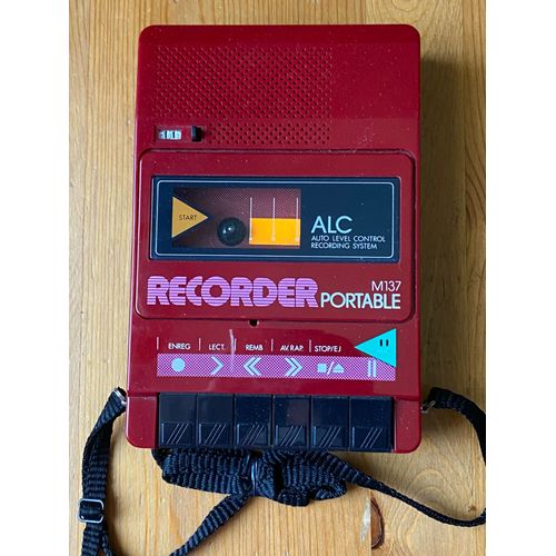 Magnétophone Lecteur Cassette ALC Recorder Portable M137
