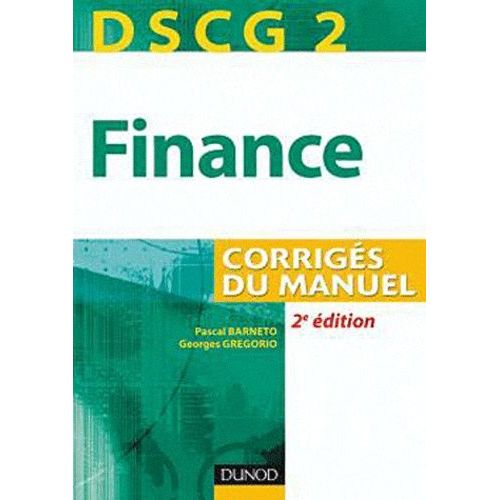 Dscg 2 Finance - Corrigés Du Manuel