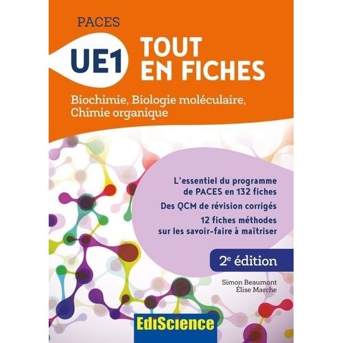 Ue1 Tout En Fiches - Biochimie, Biologie Moléculaire, Chimie Organique