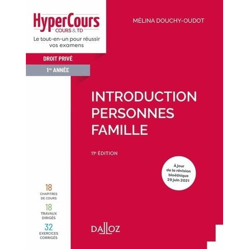 Droit Civil 1re Année - Introduction, Personnes, Famille