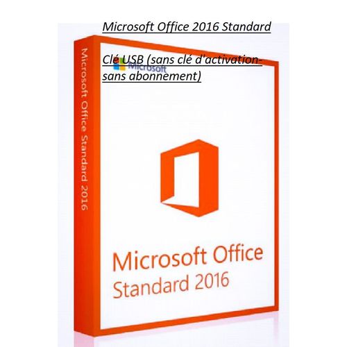 Microsoft Office 2016 Standard Clé USB (sans clé d'activation-sans abonnement)